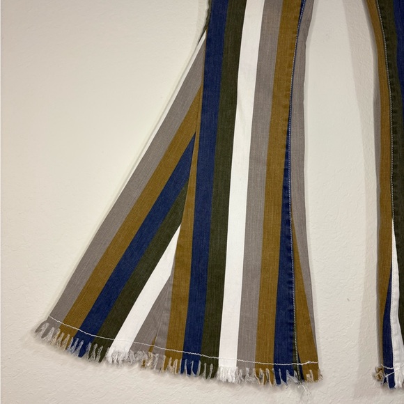 Saints & Hearts Colorful Striped Flare Jeans - Picture 2 of 11